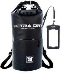 dry bag 20 litre with straps and phone case