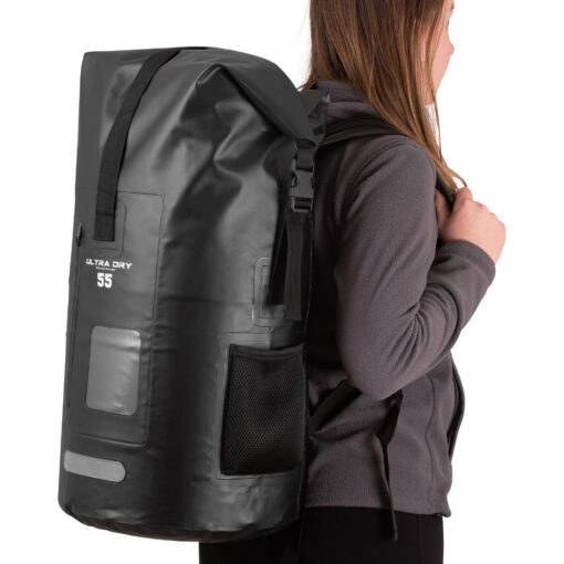 55l waterproof backpack 55l on back