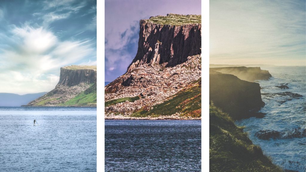 3 photo of collage of the Causeway Coast in Northern Island.